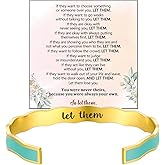 DivaGlamz Let Them Motivational Color wave Bracelet For Women, Stainless Steel with Hidden Message Engraved Friendship Cuff Bracelets To Sorority Sisters Inspirational Gifts Jewelry