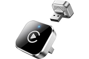 Wireless CarPlay Adapter, CarPlay Wireless Adapter Plug & Play USB/USB-C, 2-in-1 Converts Wired to Wireless CarPlay, Android 