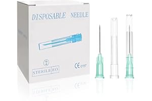 SIRULKEN 100Pack - 21G 1 Inch Dispensing Needle Sterile Lab Syringe Accessories, Individually Sealed Packed