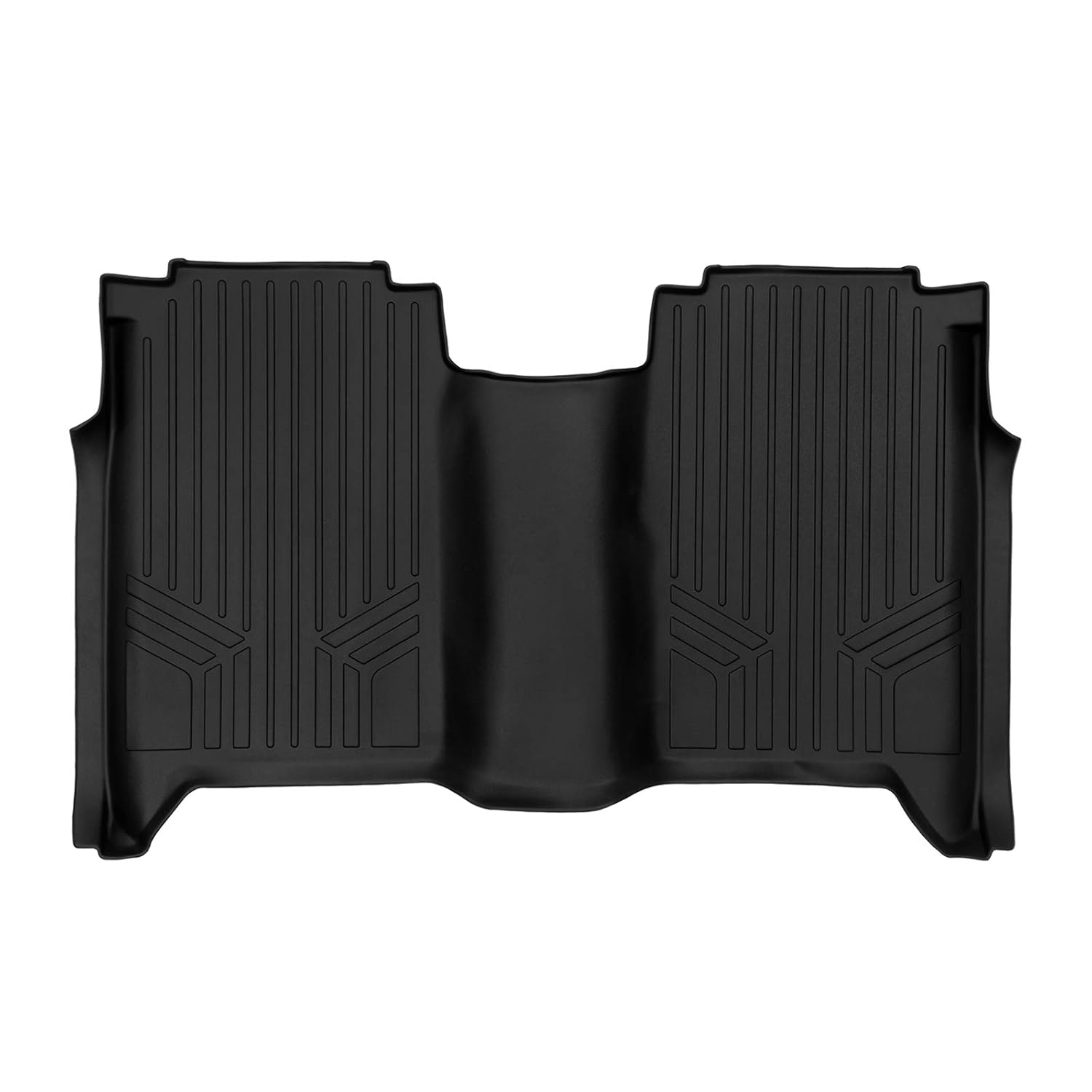 SMARTLINER Floor Mats 2nd Row Liner Black for 20042015 Nissan Titan