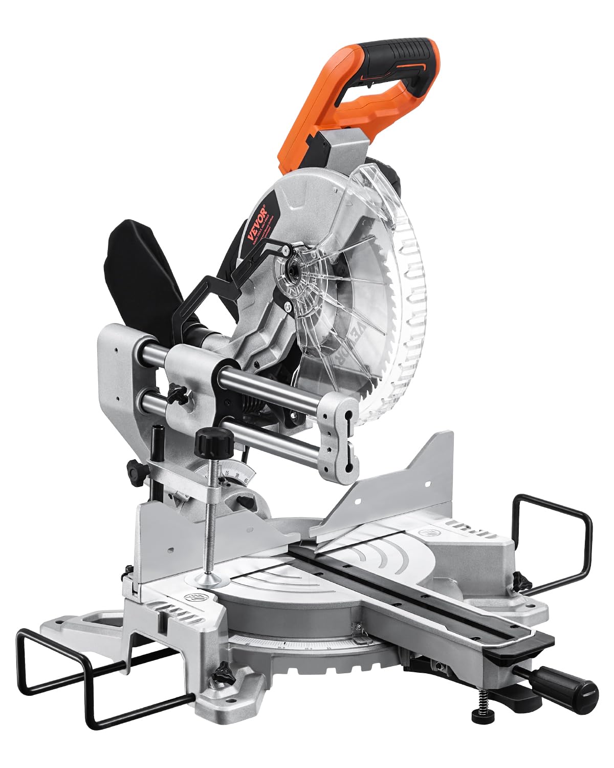 Photo 1 of ***MISSING PARTS*** VEVOR Sliding Compound Miter Saw, 10-Inch Blade, 15 Amp Motor, 60-Tooth, Corded Double Bevel Sliding Miter Saw, LED Precision Alignment, Angle Adjustable, for Wood, Composite Decking, Laminates