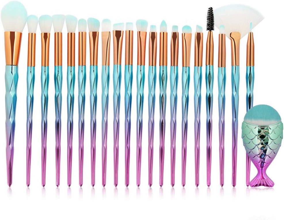 Jeeke Make Up Brush Sets,21PCS Make Up Foundation Eyebrow Eyeliner Blush Cosmetic Concealer Brushes,Soft for Skin and Easy to Pick Up Powder