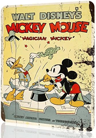 Metal Sign Mickey Mouse Disney Classic Poster Retro Vintage Rusted