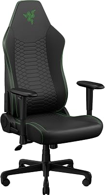 Iskur V2 X NewGen - Sedia ergonomica da gaming con comfort traspirante - Pelle EPU 2a generazione con tecnologia CoolTouch - Supporto lombare incorporato - Arcate delle spalle e base | Nero