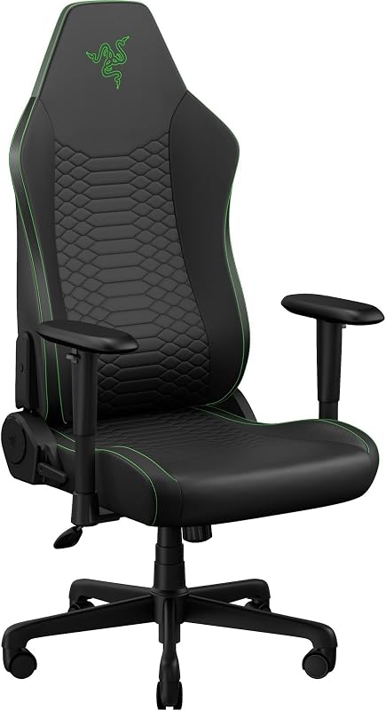 Iskur V2 X NewGen - Sedia ergonomica da gaming con comfort traspirante - Pelle EPU 2a generazione con tecnologia CoolTouch - Supporto lombare incorporato - Arcate delle spalle e base | Nero