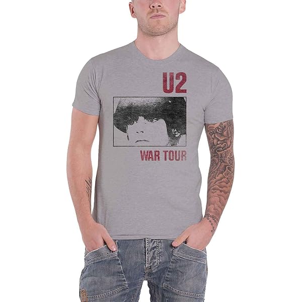 Amazon.com: U2 T Shirt War Red Rocks Live Band Logo Official Mens
