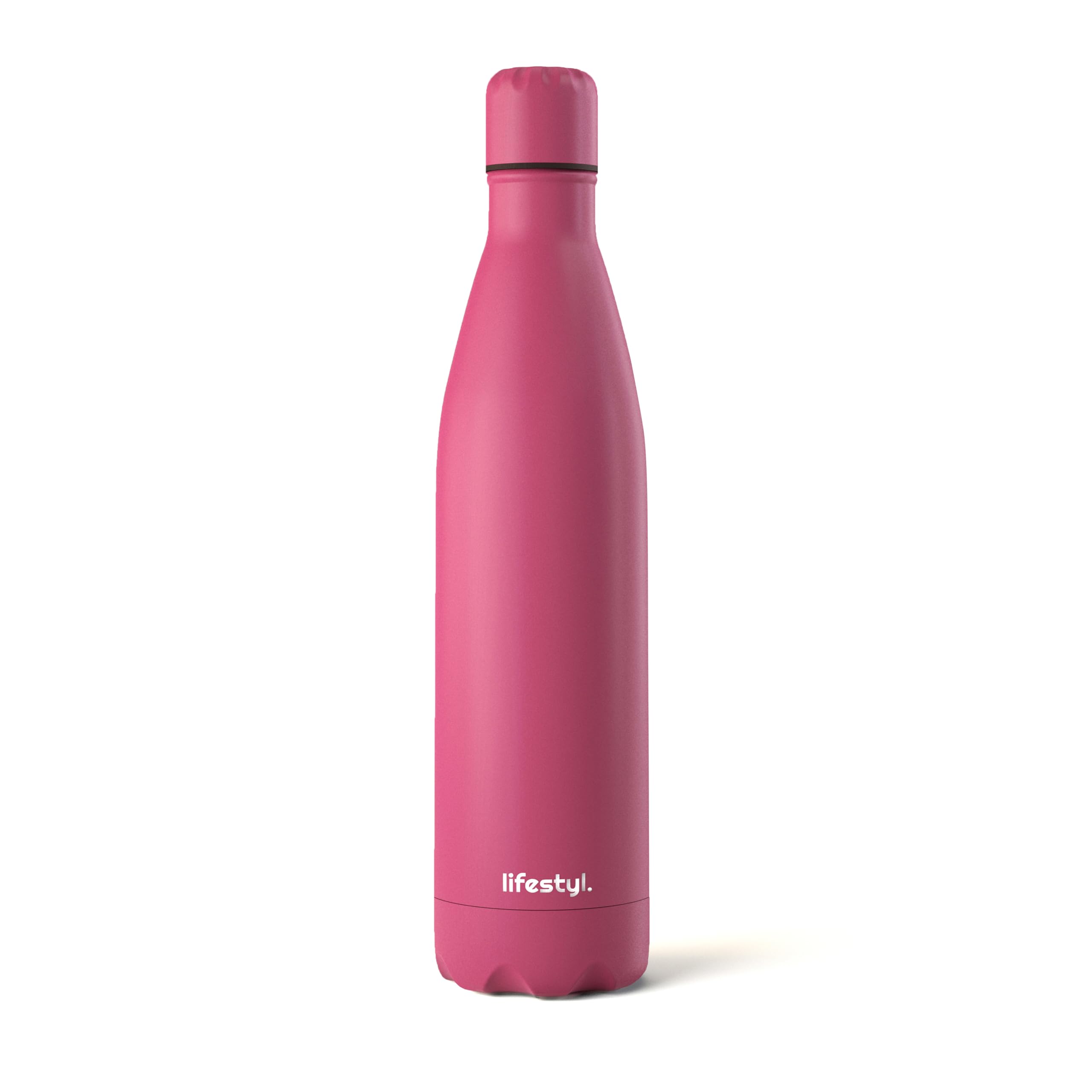 Lifestyl Stainless Steel Water Bottle | 24 Hrs Cold & 12 Hrs Hot| Thermoshield Technology Vacuum Insulated Metal Water Bottles, Leak-Proof Drinks Bottle for Gym (Magenta, 750 ml)