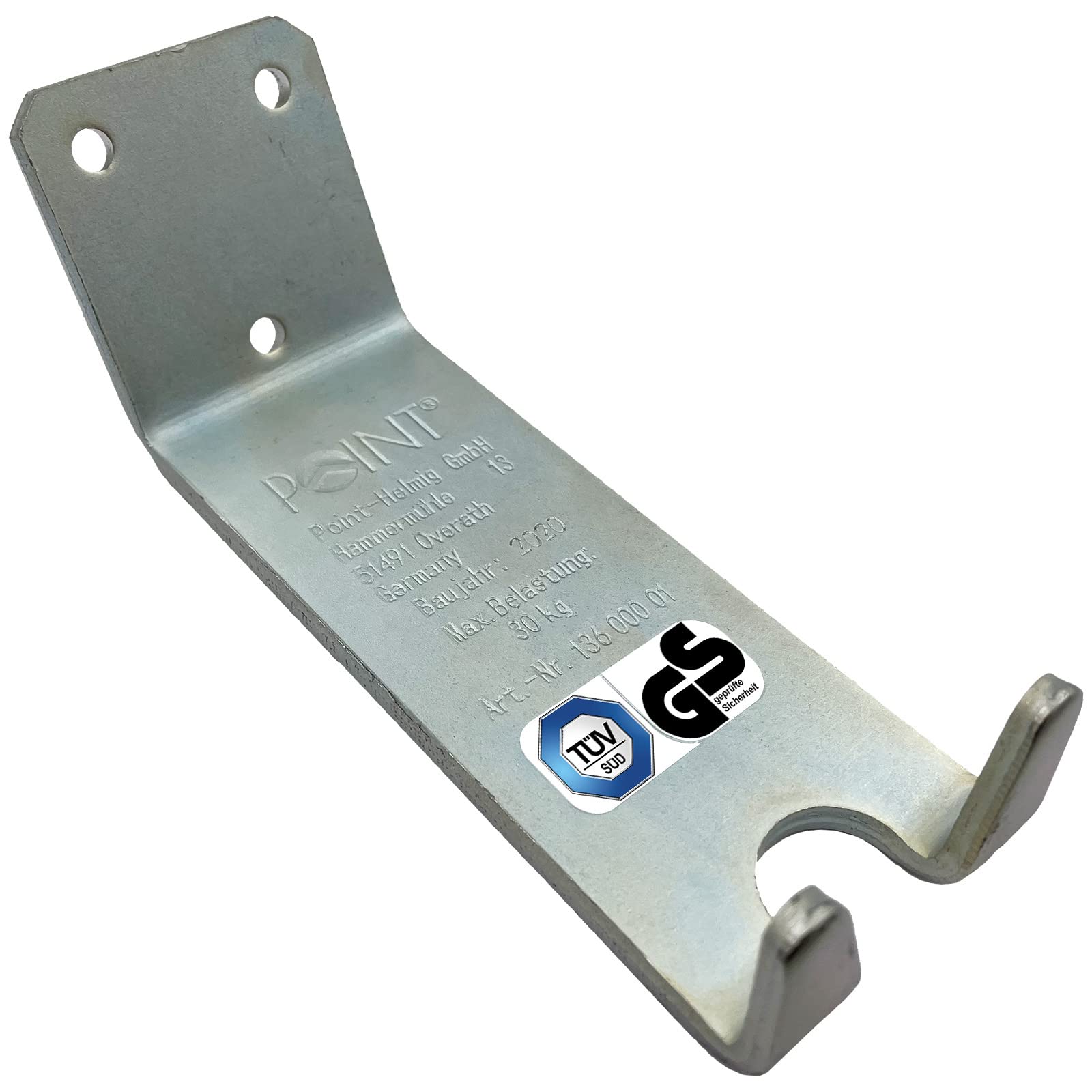 Point Bicycle Wall Mount Pedal Hanger with Mounting Material 30 kg Silver