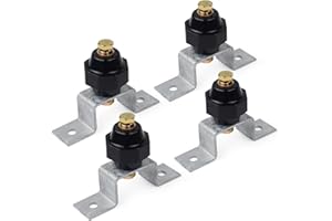 MOKIKUBA 4PCS 2500V Standoff Insulators with Ground Bus Bar Mounting Brackets (2" Black Insulator)