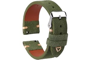 WOUKUP Quick Release Suede Leather Watch Bands Vintage Watchband for Men Watch Strap 18mm 19mm 20mm 21mm 22mm 24mm