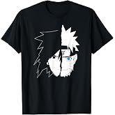 Naruto Sasuke Split Face Anime T-Shirt