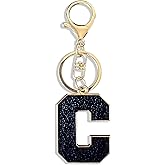 Red Black Letter A-Z Keychain for Women Men Purse Handbags Metal Alphabet Initial Letter Car Key Rings Novelty Key Chains