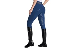 DMVOD Women's Horse Riding Pants Active Silicon Grip Full Seat Breeches for Women Equestrian Pants