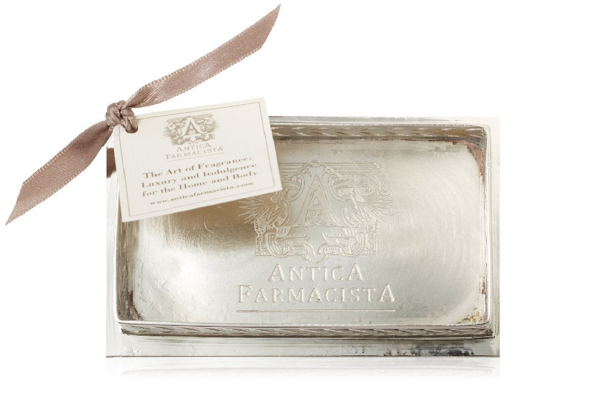 Antica Farmacista Bath & Body Nickel Tray - Bathroom Tray for Two 10 oz Bottles - Gorgeous Bathroom Essential - Luxury Gift for Housewarmings