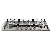 GASLAND 30 Inch Gas Cooktop with 5 Italy Burners, Cast Iron Grate | Built-in Propane Stovetop, Gas Countertop 120V Plug-in with Thermocouple Protection, 304 Stainless Steel Panel, CSA Certified
