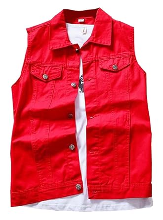 red denim vest mens