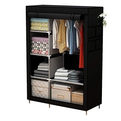 Yayi Canvas Wardrobe Portable Wardrobe Clothes Storage With 6