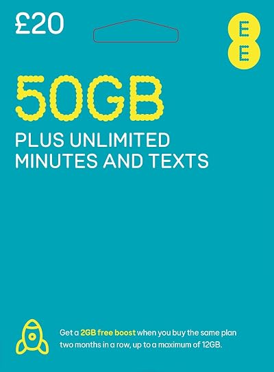 EE 50GB Pay As You Go SIM Card 4G Nano Micro Standard