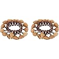 Milisten Tambora Dominicana 2 Pack African Nut Shell Bracelet Musical Instrument Handbell African Nut Bell Bracelet Bracelet, Musical Instrument Drum Bell Bracelet Assorted Color