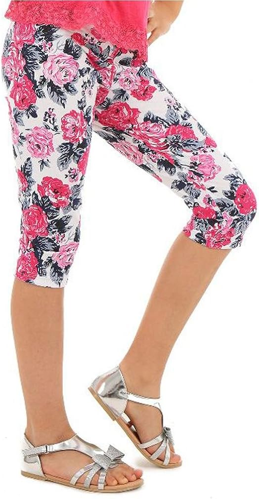 Lot De 6 Leggings Capri 3/4 Fille Adorel - Modal Élastique - Taille Mi-Haute - Multi-Couleurs