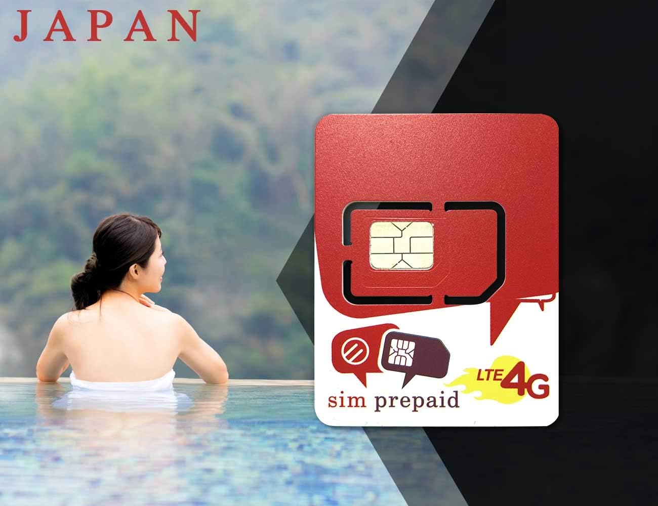 Prepaid Travel Japan Sim Card Preloaded 3.2GB 4G and Unlimited 2G Data