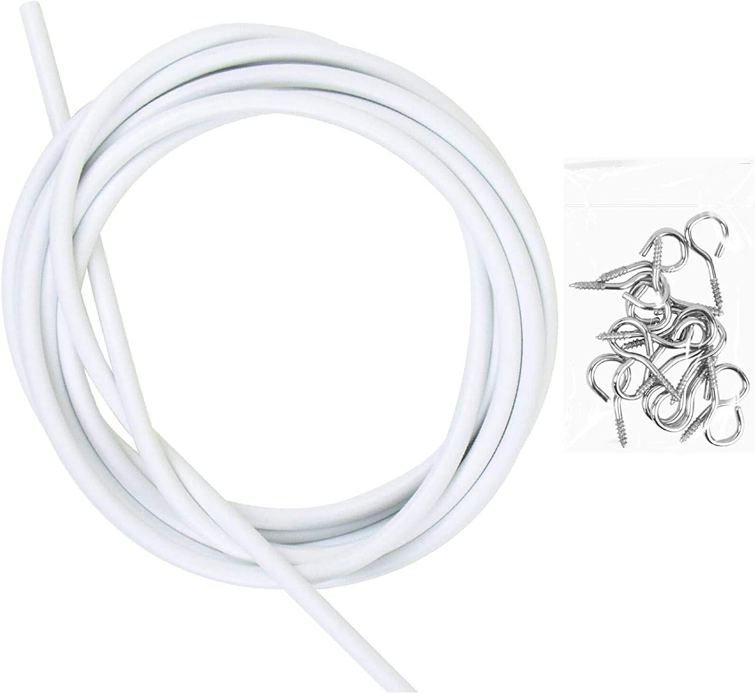 G4GADGET 2M Net Curtain Wire with 6 Hooks & 6 Eyes, Strong & Flexible Curtain Wire Kit for Net Curtains Windows, Wardrobes - Image 3