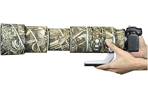 FUJING Chasing BIRDSWaterproof Lens Camouflage Coat for Canon RF 200-800mm F6.3-9 Camera Lens Rain Cover Protection Sleeve Guns Case Clothing -Reed