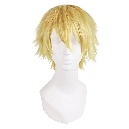 I Love Cos? Layered Blonde Short Cosplay Wig Amnesia Toma Fancy Wigs