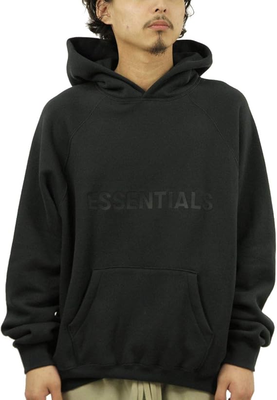 Amazon フィアオブゴッド パーカー メンズ 正規品 Fear Of God エッセンシャルズ プルオーバー ロゴパーカー Fog Fear Of God Essentials Hoodie Black 並行輸入品 コード a513 並行輸入品 トレーナー パーカー 通販