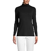 Lands' End Women's American-Grown Supima Cotton Fitted Long Sleeve Turtleneck