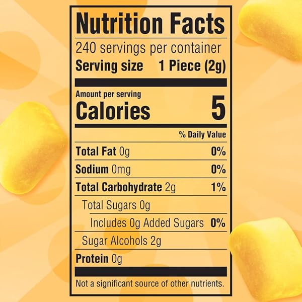 JUICY FRUIT GUM SUGAR-FREE CHEWING GUM, JUICY FRUIT CHEWS, 40 PIECES PER BOTTLE, (PACK OF 6)
