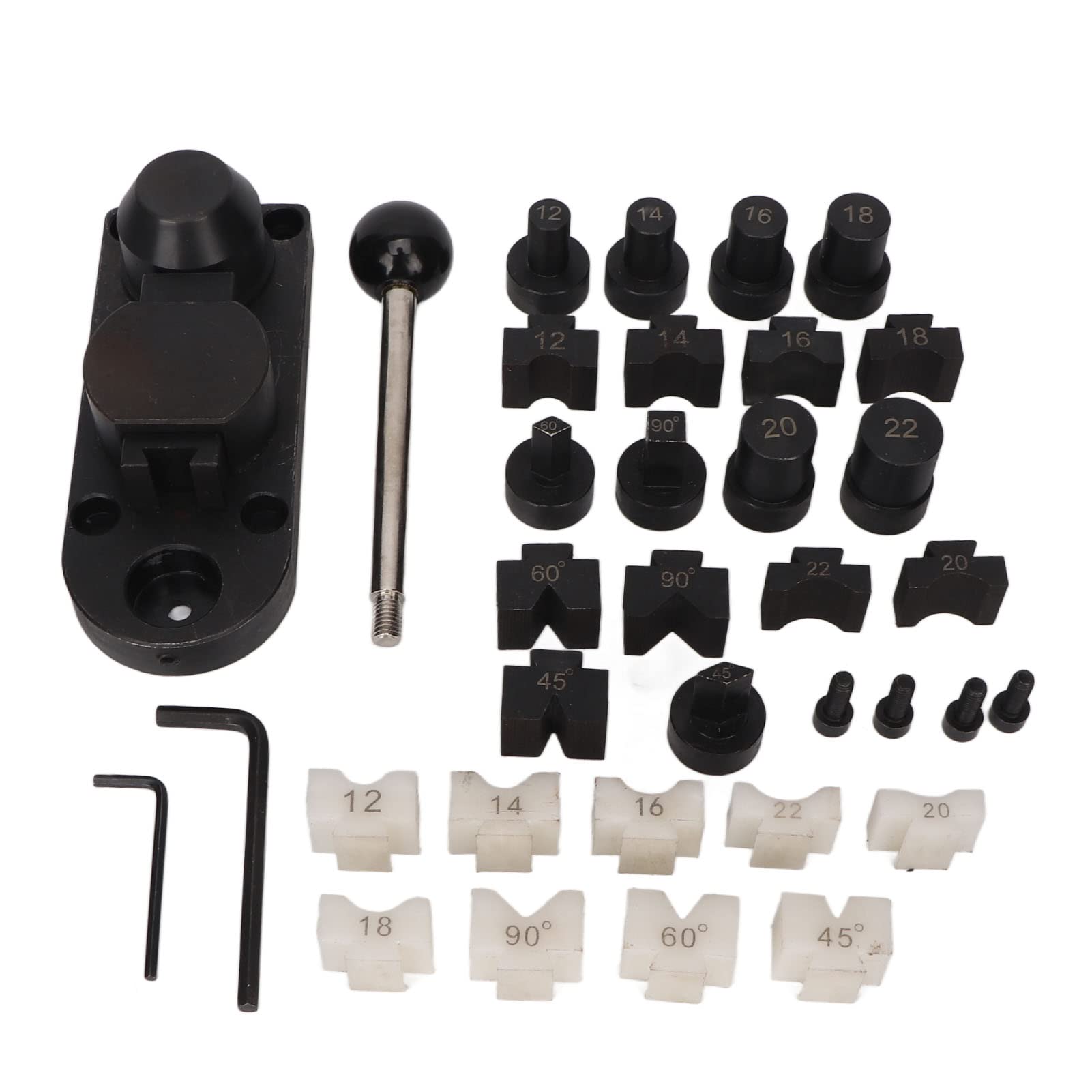 Fockety Ring Bending Tool, Nylon Mould Black Oxidized Rust Proof Multifunctional Ring Bender Easy to Use Accurate Sise Ring Making Tool with Box for Soft Metals Jewelry