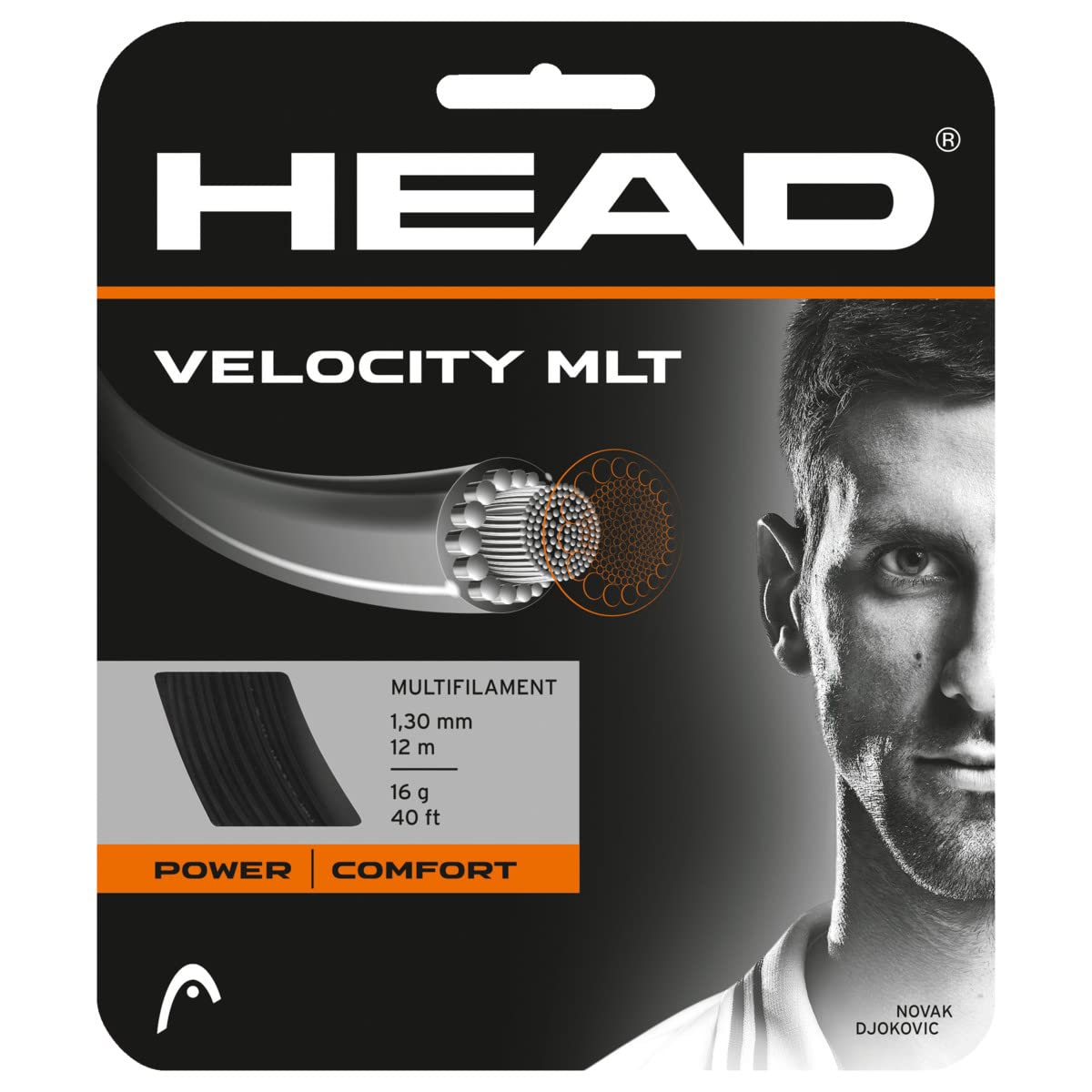 HEAD Velocity MLT Racket String Black, Size 17