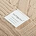 NTBAY 100% Pure Cotton Cable Knit Throw Blanket, Super Soft Warm 51x67 Knitted Throw Blanket for Couch, Sofa, Chair, Bed - Extra Cozy, Machine Washable, Comfortable Home Decor, Khaki