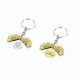 Moonffay Sunflower Keychain You Are My Sunshine