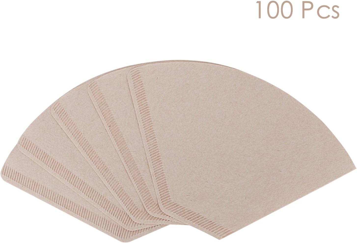 Sekmet 4 Cone Paper Coffee Filters,Unbleached Natural Brown Replacement Filters, 100 Count Disposable Coffee Maker Filters