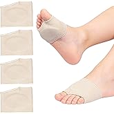MACLUD 2 Pairs Metatarsal Pads with Gel for Women and Men, Ball of Foot Pain Relief Cushions for Pain Relief from Sesamoiditis & Morton's Neuroma, Reusable Non-Slip Forefoot Gel Inserts, Beige-L