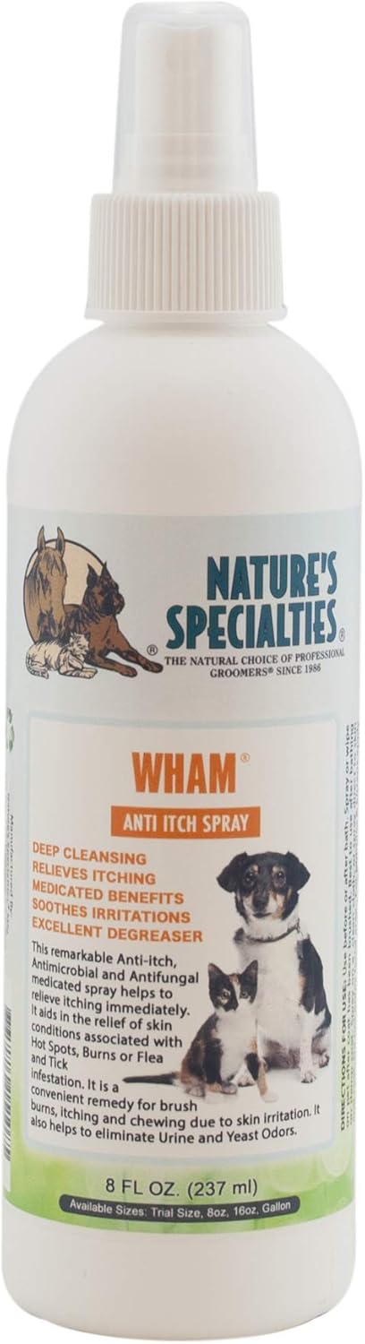 Nature's Specialties Anti-Itch Medicated Dog Spray for Pets, Ready to Use, Made in USA, Wham Anti-Itch, 16oz : Pet Itch Remedies : Pet Supplies