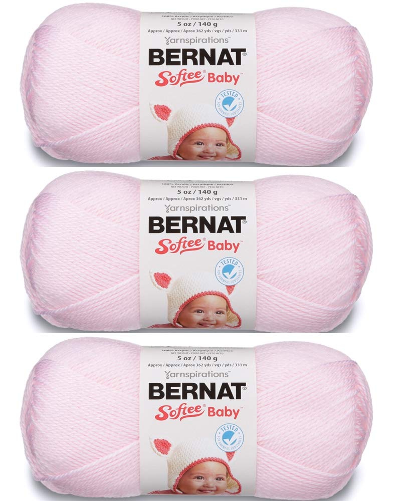 BERNAT SOFTEE BABY - PACK OF 3 BALLS - 140G EACH BALL - PINK