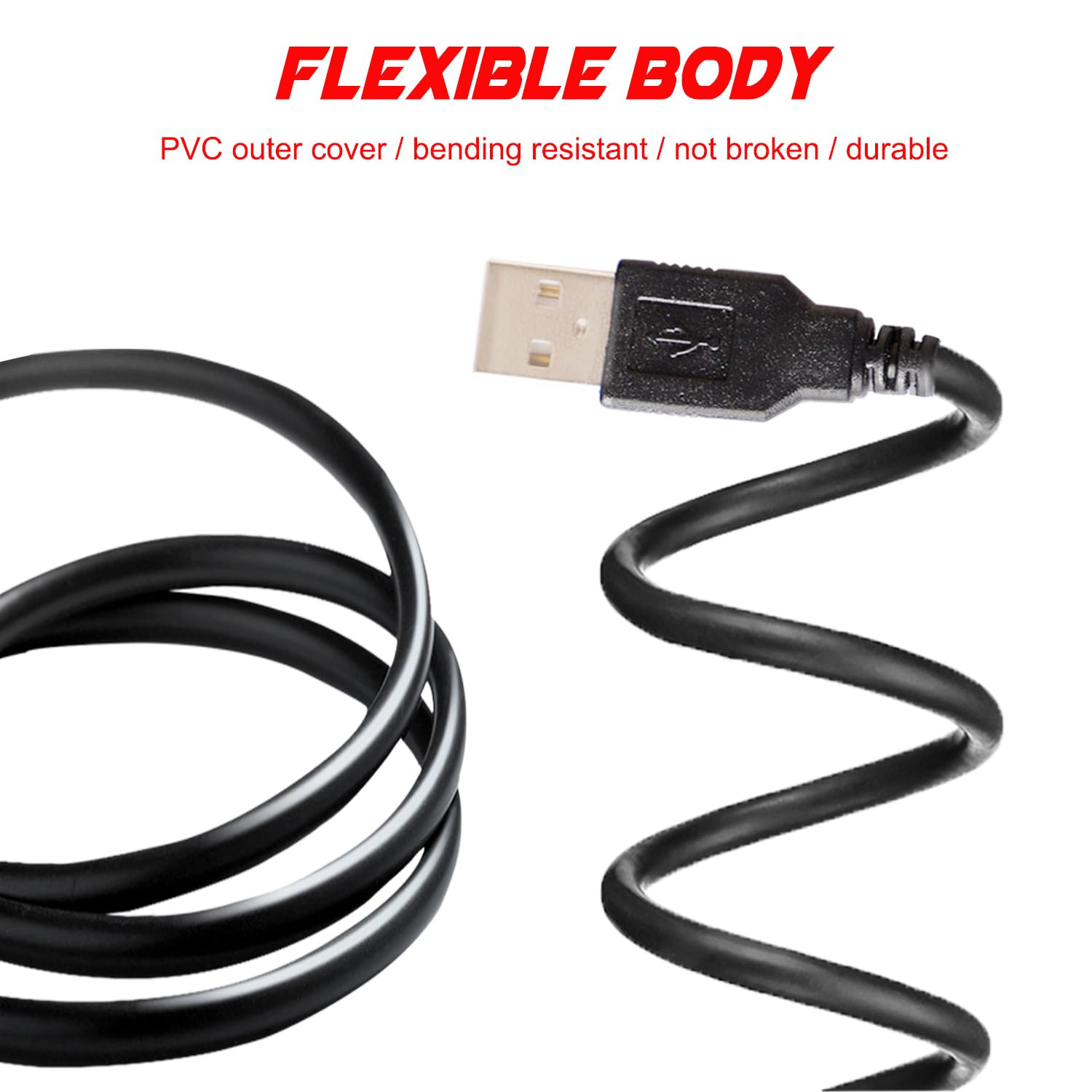 Xahpower 2Pack 10Ft Controller Charging Cable for PS3, Magnetic Ring Mini USB Data Charging Cord for Sony PS3/ PS3 Slim/PS Move Controllers GoPro,HD,Dash Cam,MP3 Player Digital Cameras, TI-84 Plus