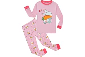 Dolphin&Fish Girls Cotton Pajamas Toddler 2 Pieces Pjs Kids Sleepwear Clothes Long sleeve Sets