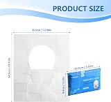 TenFans Toilet Seat Covers 60 Pack XL Flushable Biodegradable Biodegradable view 3