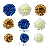 Galleon 45pcs Diy Navy Blue Gold Party Decorations Supplies Blue