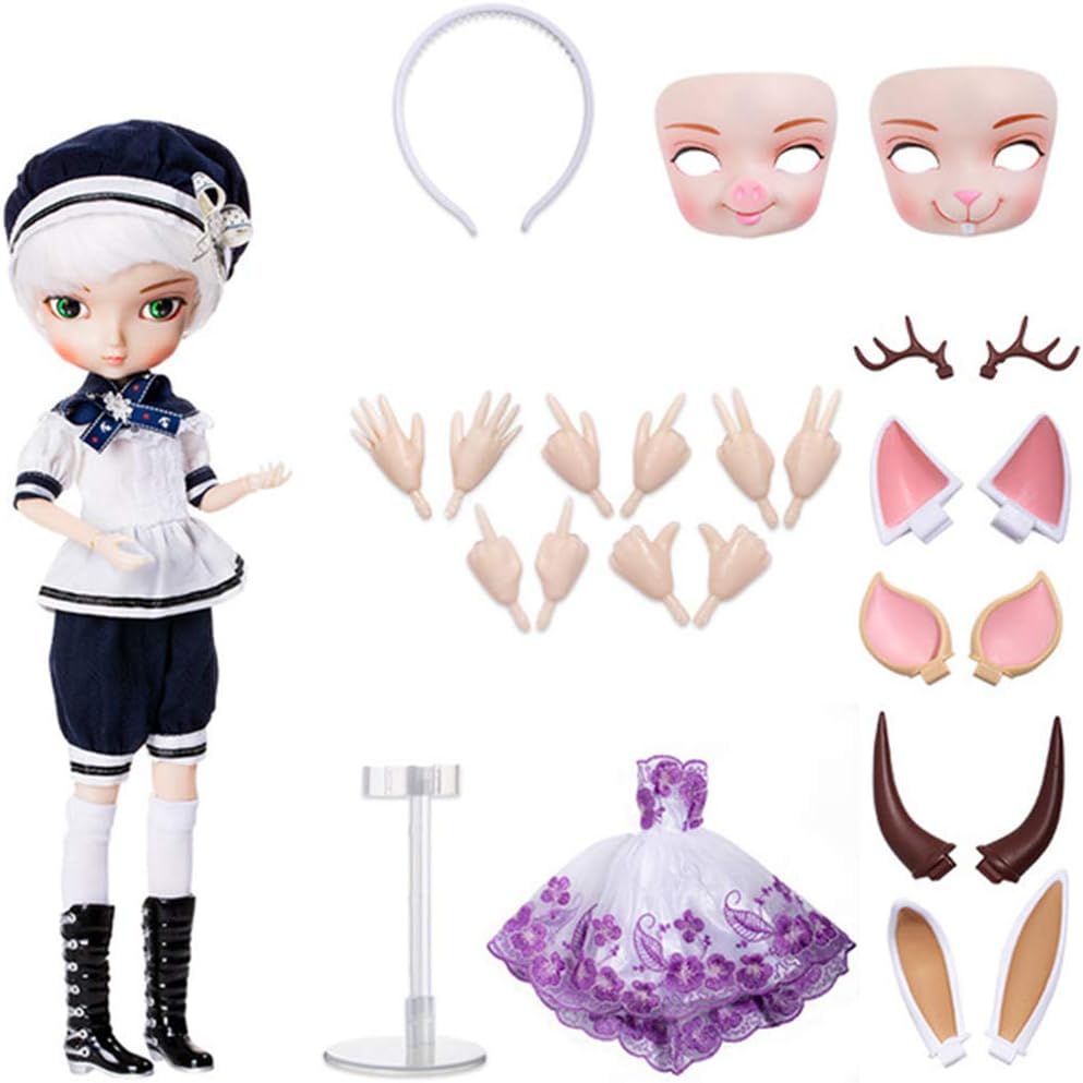 GODNECE Ball Jointed Doll Full Set, 1/6 BJD Doll Set BJD Doll Kit