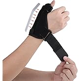 Piriuuo Thumb Brace, Unisex Thumb Splint AdjustableThumb Spica Splint for Right or Left Hand (Black)
