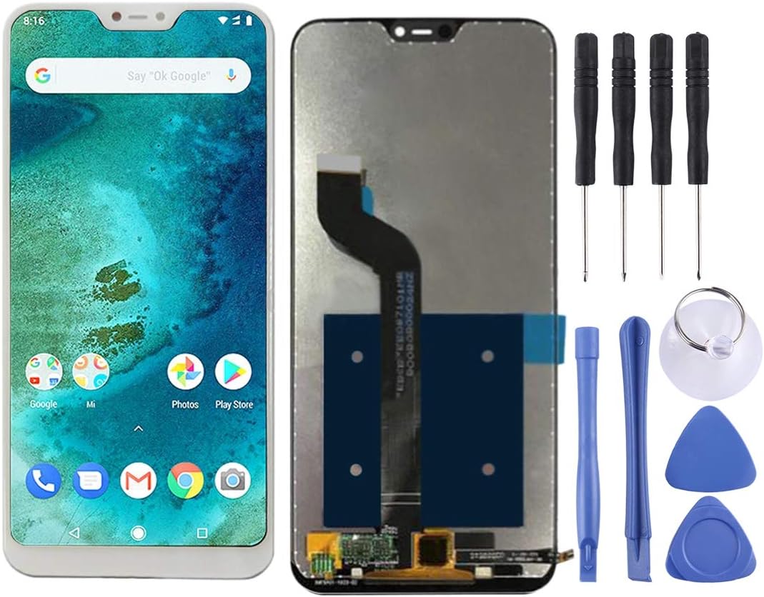 HUMEI LCD Screen LCD Screen and Digitizer Full Assembly for Xiaomi Redmi 6 Pro (Mi A2 Lite)(Black) (Color : White)
