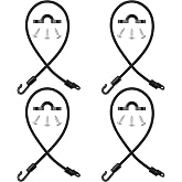 Sumind 4 Pcs Rod Strap Holder Deck Mount for Boat Rod,12 Inch | Adjustable down Straps for Bass Boat Kayak, Mount Hardware Included, Secures Tie Downs Fishing Gear