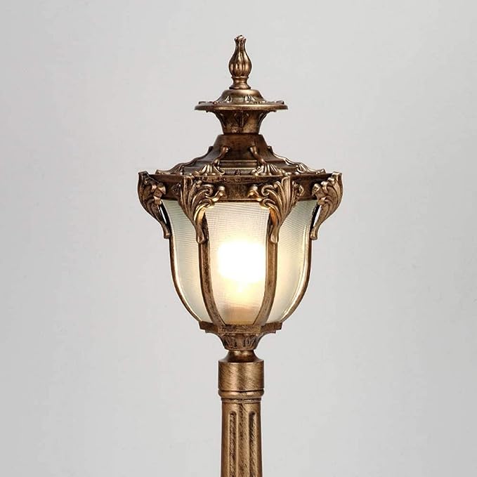 Rustikale Bronze Aluminium Rasenlaterne Europäische Luxus Innenhof