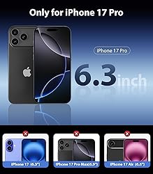 Mkeke Compatible with iPhone 17 Pro Case Clear