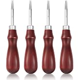 4 PCS Leather Edge Bevelers - Leather Beveler Tool for Edge Finishing and DIY Leathercraft, Leather Edge Beveler Tool Gift for Leather Artisans, DIY Enthusiasts (0.8mm,1mm,1.5mm, 2mm)